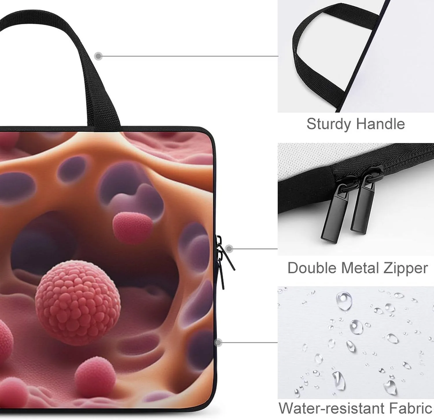 Computer Cases for Laptop Abstract Biology Sleeve Laptop Case 13 inch Laptop Cover Carrying Bag