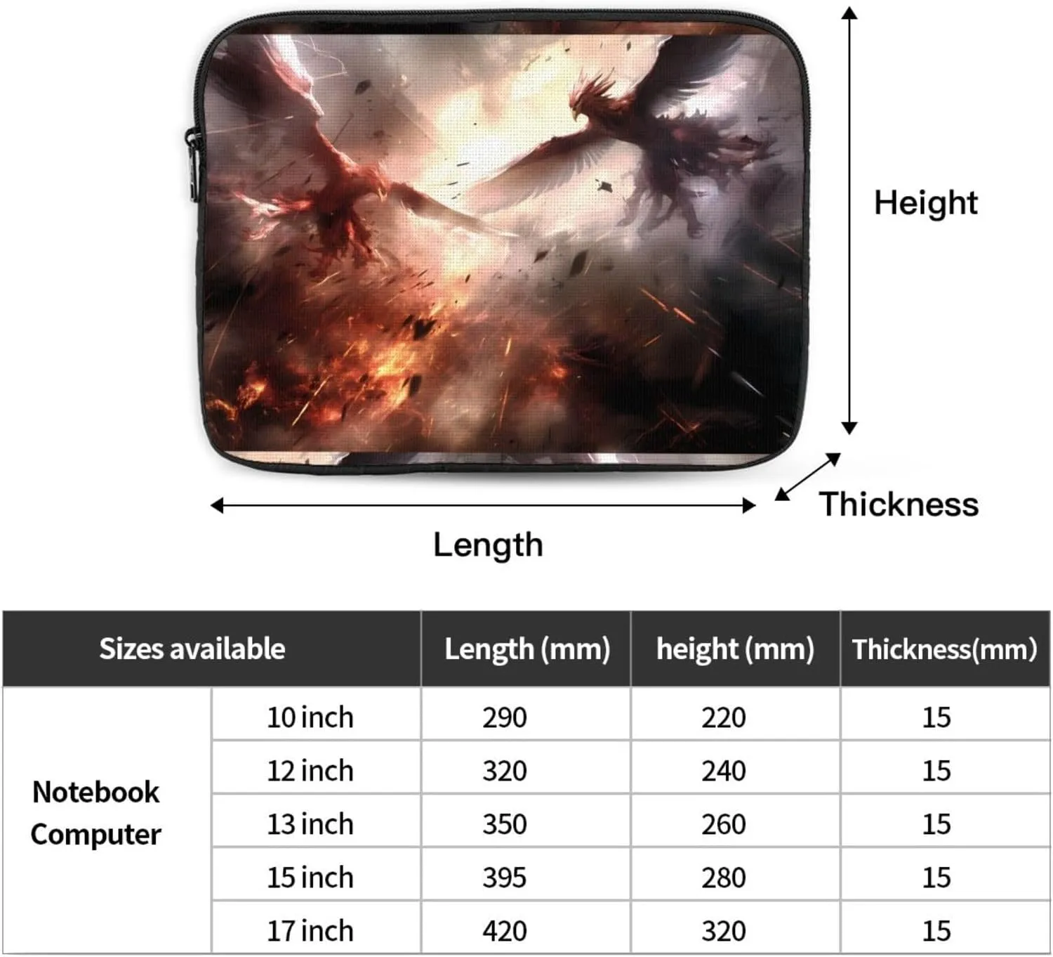 Confronting Giant Birds Laptop Inner Bag Laptop Sleeve Case Briefcase Carrying Laptop Cover