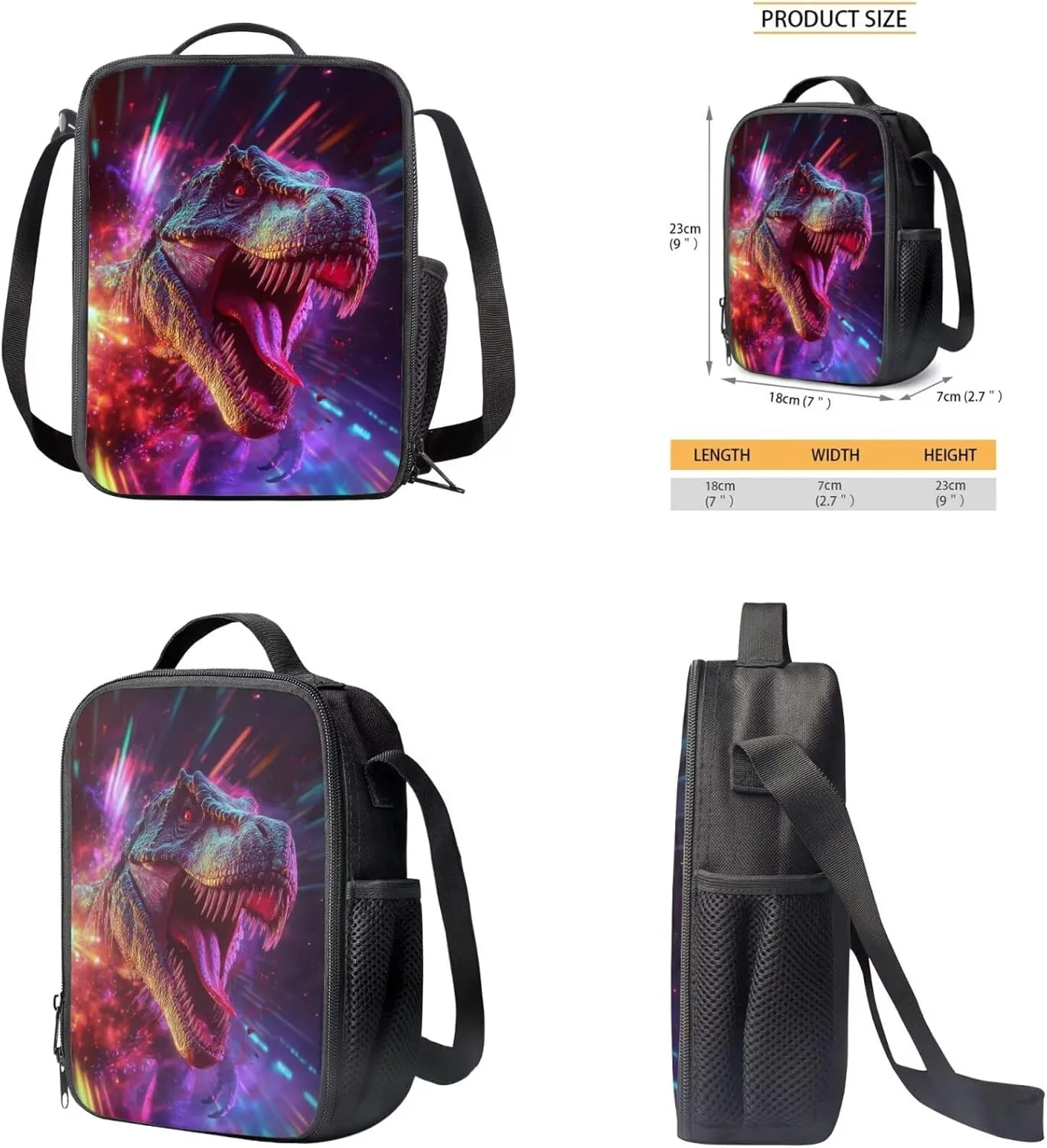 Cool Dinosaur Backpack for Boys Bookbag with Lunch Box 6Th Grade Backpack Boys Elementary Primary Student Book Bag with Pencil Case Teens Schoolbags Book Packs for School