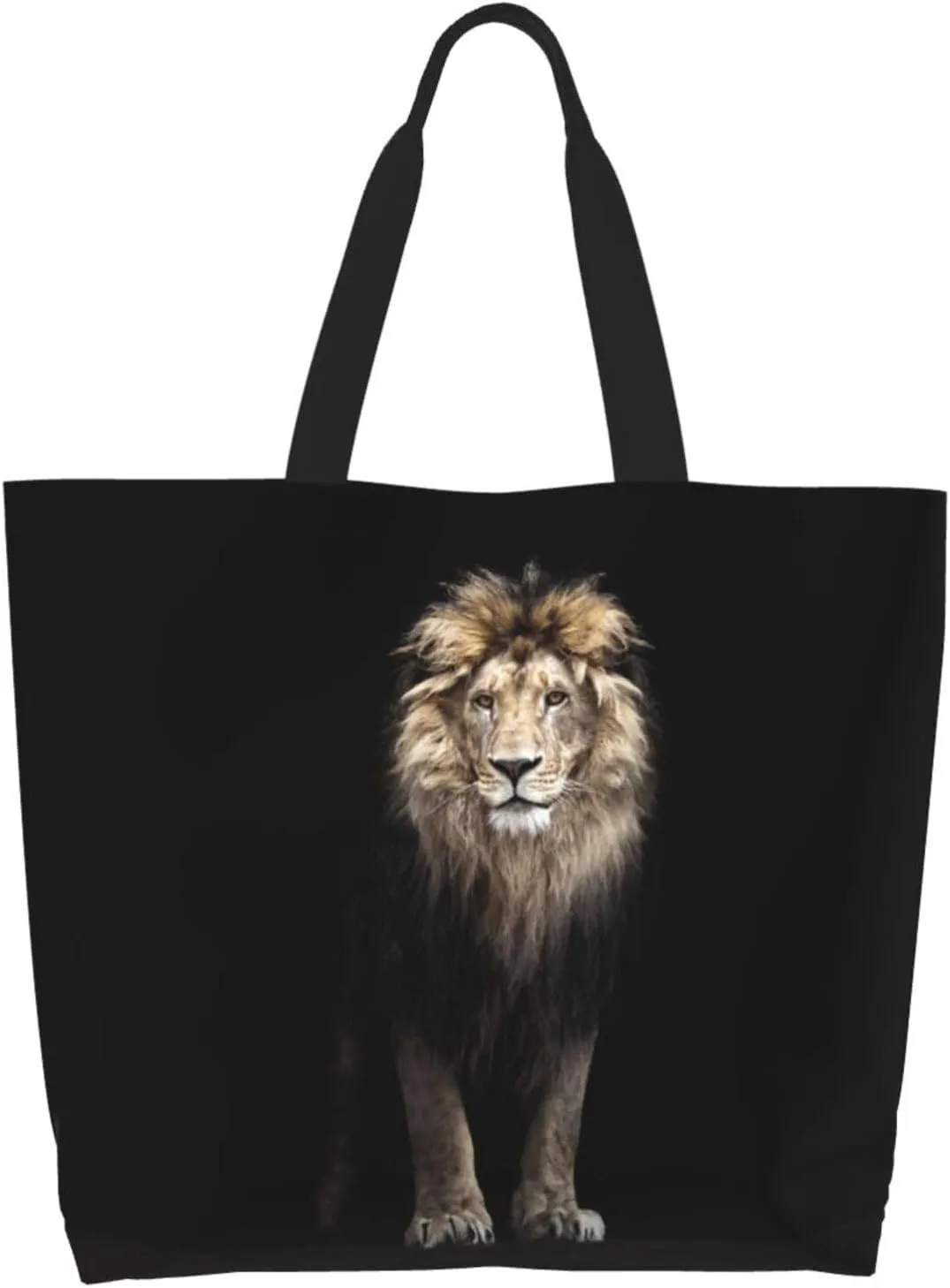 Cool Lion Grocery Bag Lion Shopping Bag Handbag Cool Grocery Bags Tote Bag Beach Canvas Bag