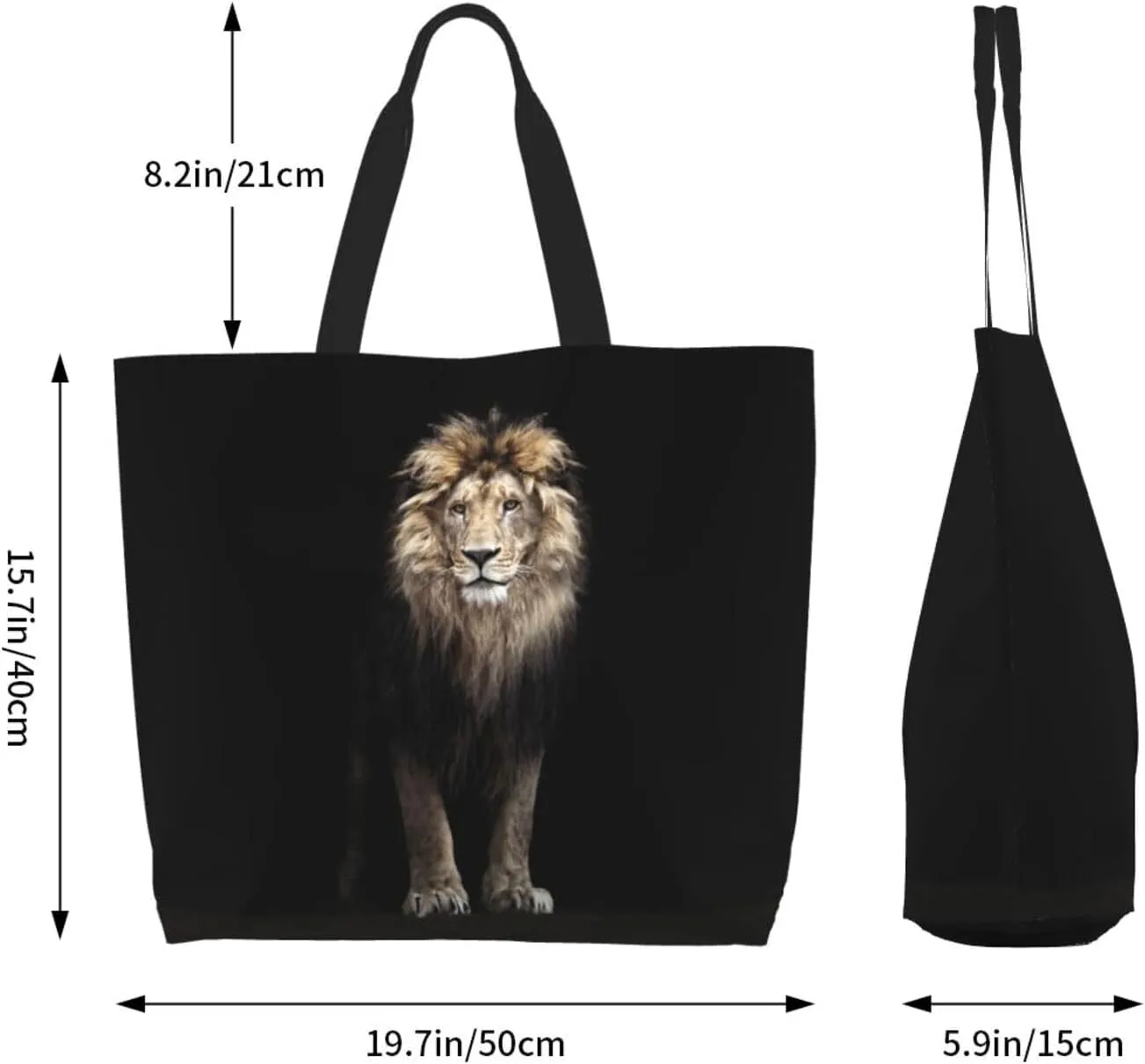 Cool Lion Grocery Bag Lion Shopping Bag Handbag Cool Grocery Bags Tote Bag Beach Canvas Bag