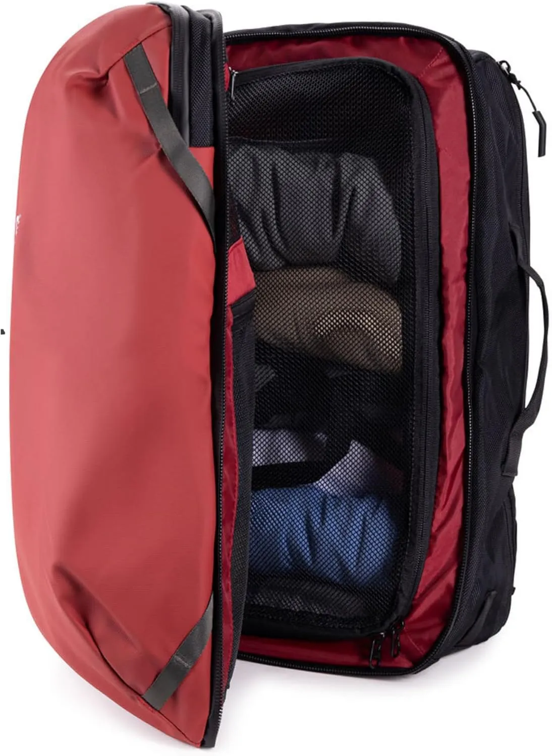 COR Surf Travel Backpack | Flight Approved Carry On Laptop Backpack with Secret Passport Pockets | The Island Hopper (28L, Lava Red)