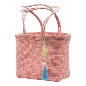 CORAL Herringbone Long Handle Shopper
