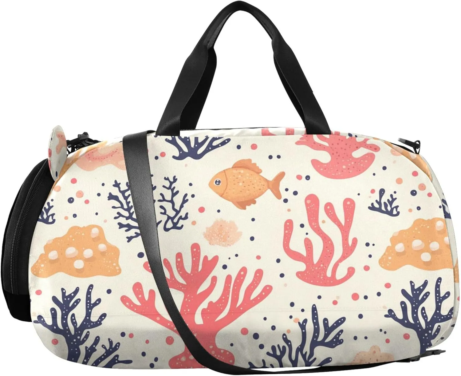Corals Small Gym Bag with Shoes Compartment Lightweight Sports Overnight Travel Bag for Travel, Sports, Fitness & Workout