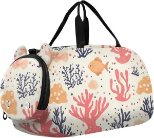 Corals Small Gym Bag with Shoes Compartment Lightweight Sports Overnight Travel Bag for Travel, Sports, Fitness & Workout