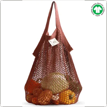 Cotton Mesh Carry Bags - Short Handle (2 Pack)