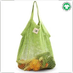 Cotton Mesh Carry Bags - Short Handle (2 Pack)