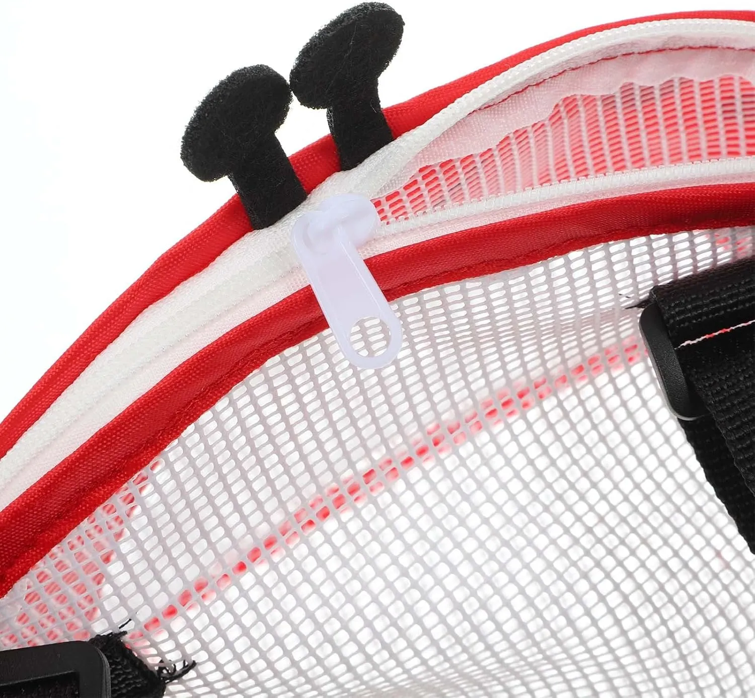 Crab Shape Kids Beach Bag - Mesh Seashell Collecting Bag with Adjustable Strap Pvc Material Red 11.02 X 6.29 X 4.13 Inches Ideal for Beach Pool Parties and Outdoor