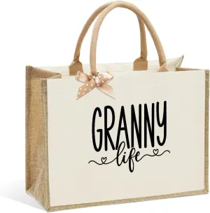 Crap Bag Healthy Boss Best ball mom Nana Auntie Mimi Granny Mamaw Mama Gifts Burlap reusable grocery bags for Women