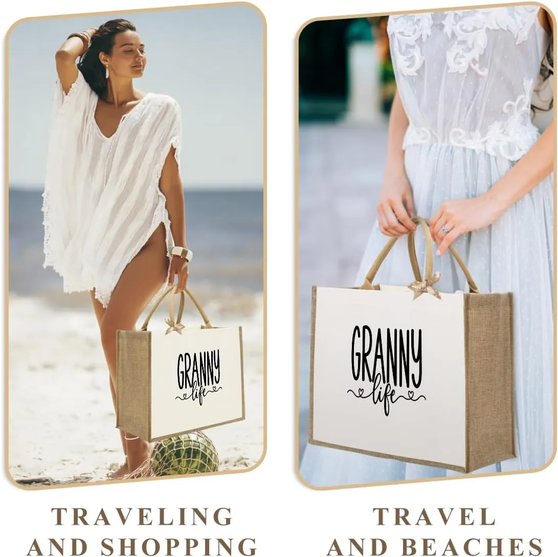 Crap Bag Healthy Boss Best ball mom Nana Auntie Mimi Granny Mamaw Mama Gifts Burlap reusable grocery bags for Women