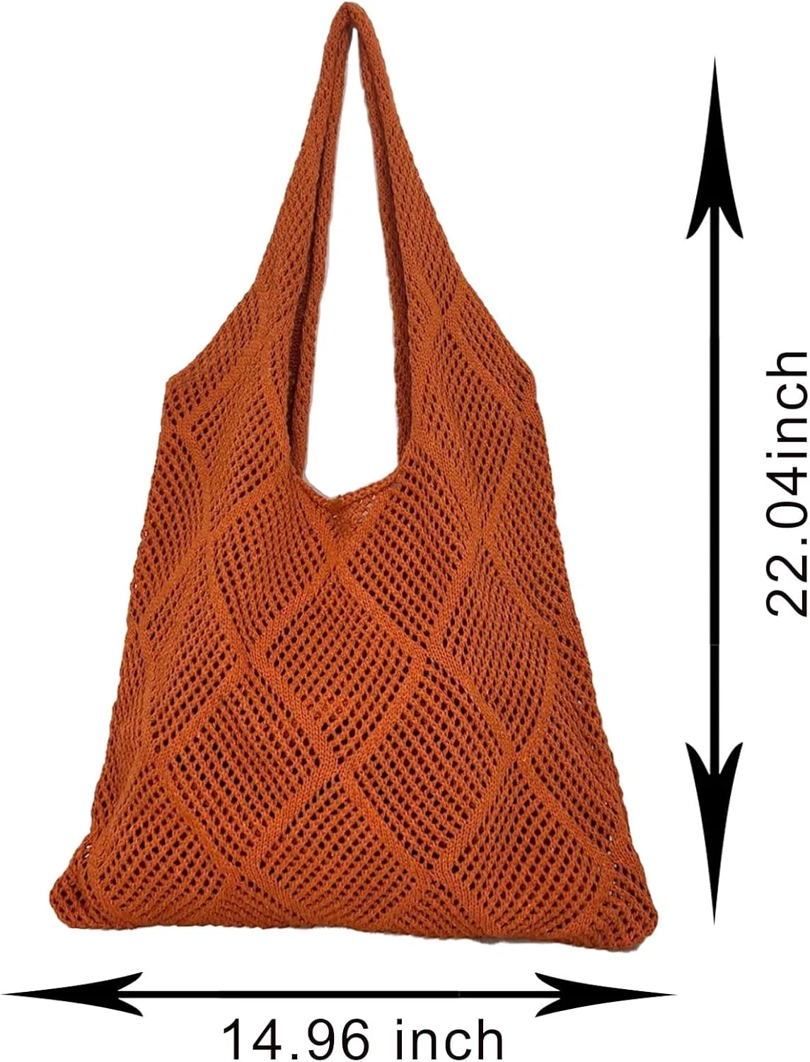 Crochet Mesh Beach Tote Bag Shoulder Bag Handbags Knitting Hollow Summer Bag Hobo Bag Aesthetic