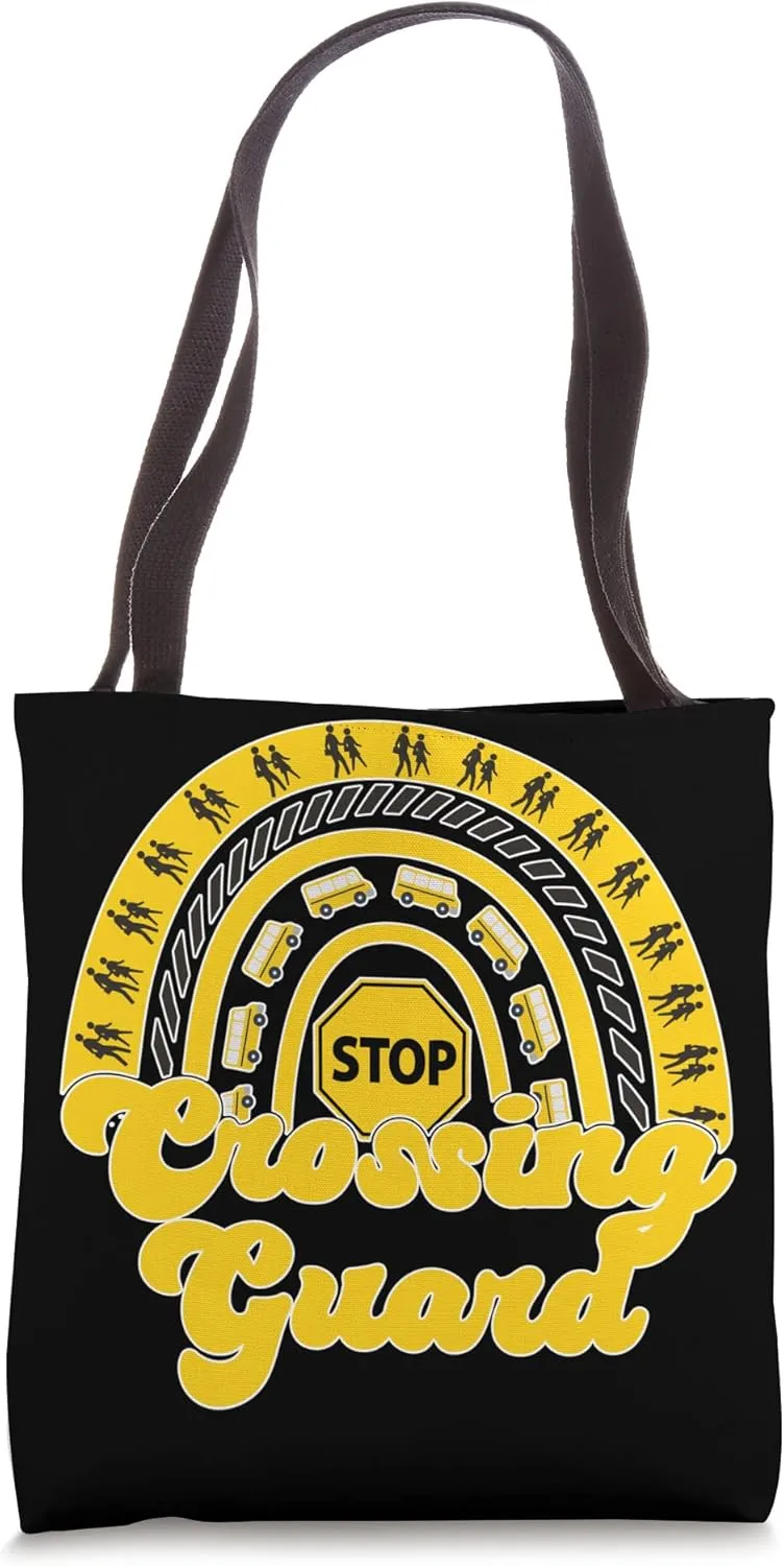 Crossing Guard Rainbow Crosswalk Attendant Tote Bag