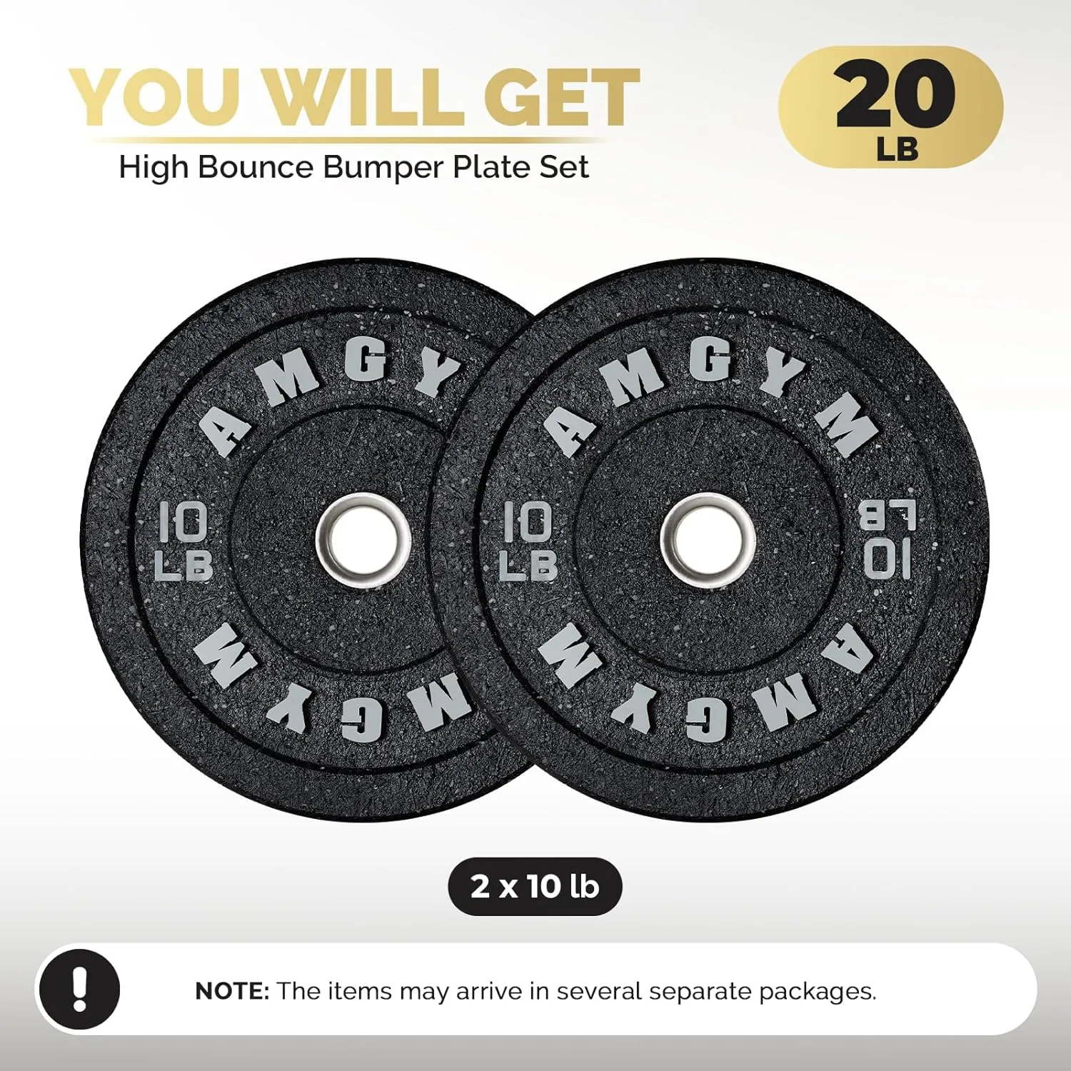 Crumb Bumper Plates, 10-600lbs Drop Weight Plates for Home Gym, 2-inch Olympic Barbell Plates, High Bounce Strength Training Plates for Barbell Movements - Deadlift/Squats/Bench Press/Weight Lifting/Heavy Duty/Floor Protective/odorless/Noise Free