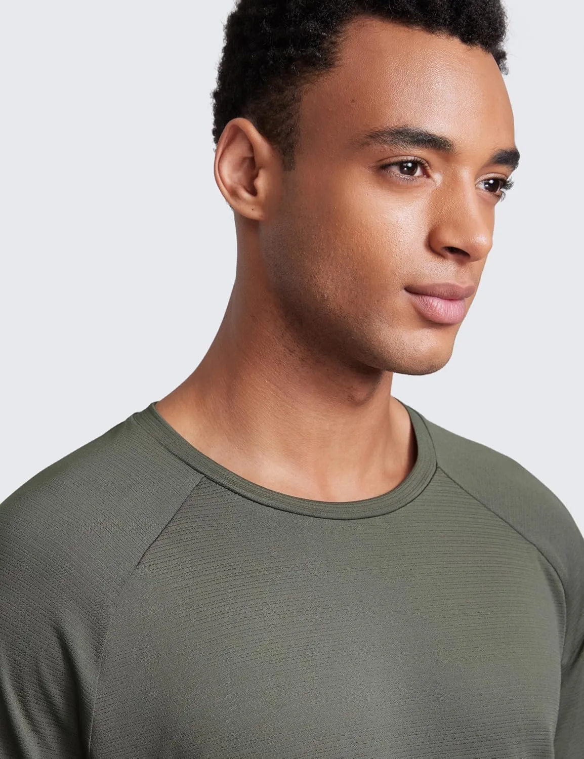 CRZ YOGA Mens Lightweight Athletic T-Shirts Moisture Wicking Running Workout Shirt Short Sleeve Gym Tops