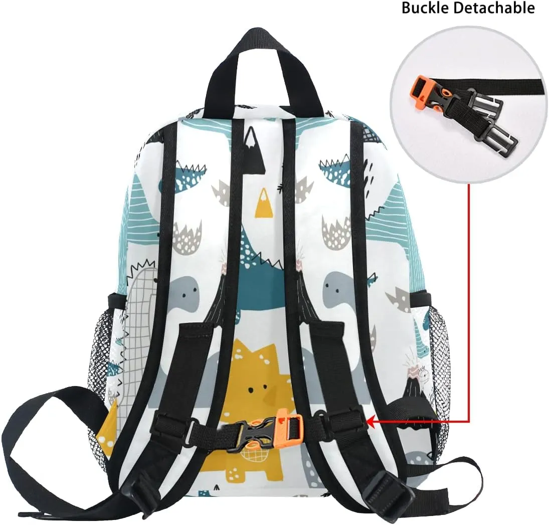 Custom Kids Back Pack Personalized Toddler Backpack with Name/Text,Dino Scandinavian Style Kindergarten Book Bag Practical and Durable Daycare Bag for Travel,Toys