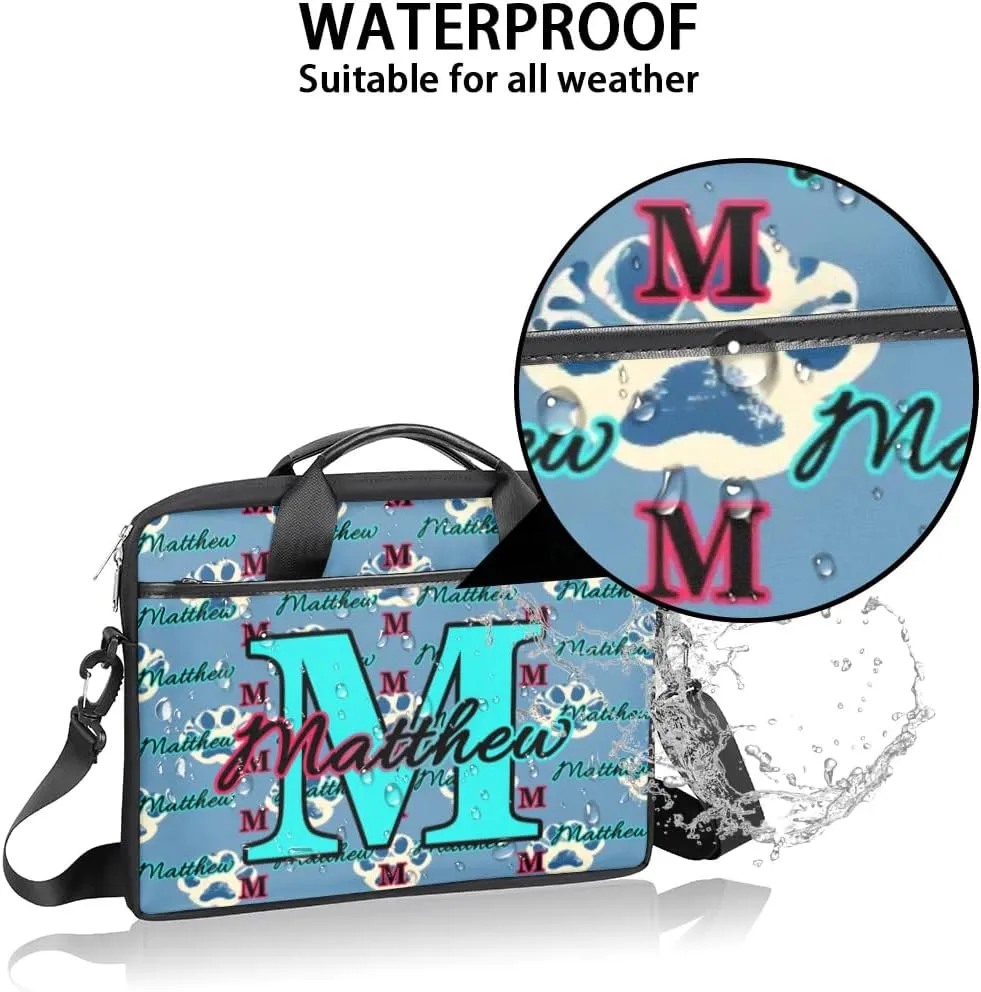 Custom Laptop Bag for Women Men Personalized Name 13 14 15.6 inch Laptop Messenger Shoulder Bags