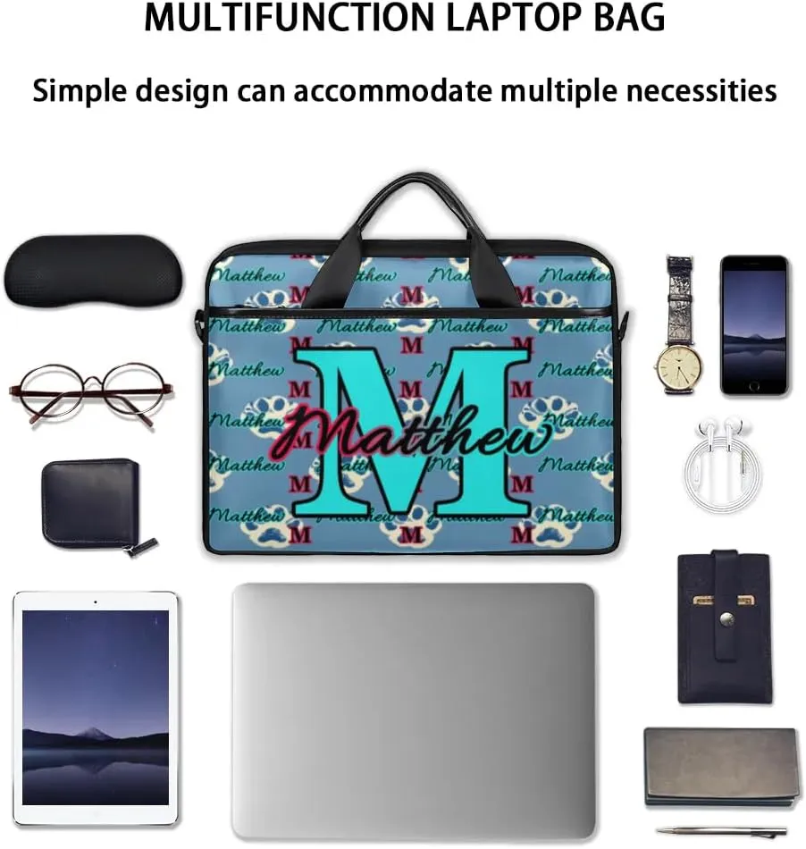 Custom Laptop Bag for Women Men Personalized Name 13 14 15.6 inch Laptop Messenger Shoulder Bags