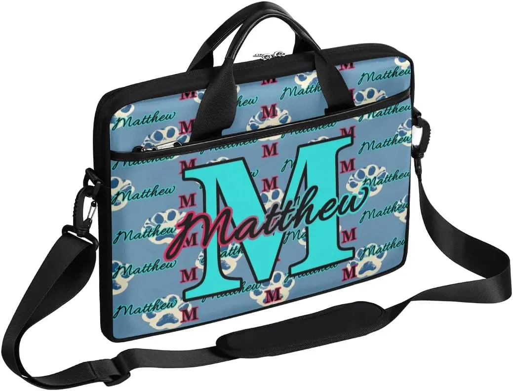 Custom Laptop Bag for Women Men Personalized Name 13 14 15.6 inch Laptop Messenger Shoulder Bags