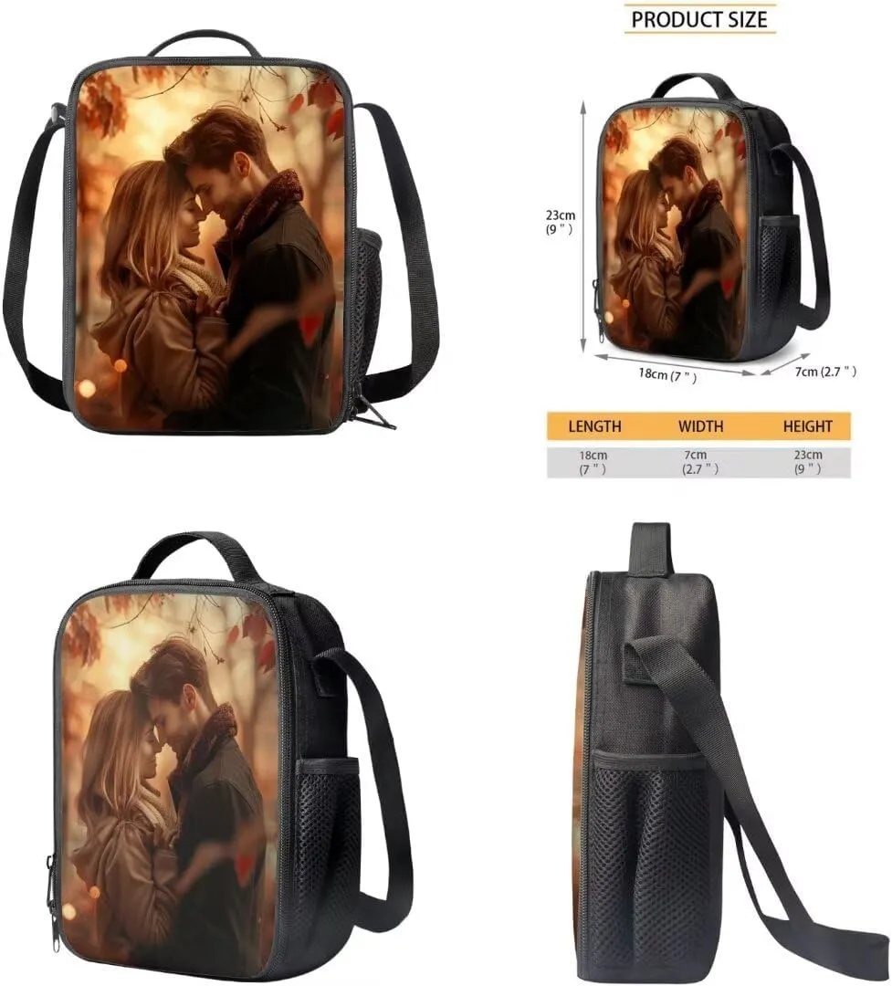 Custom School Backpack Set for Kids Toddler Backpack Multi-functional Rucksack and Portable Lunch Bag Set with Small Pencil Case