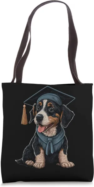 Cute Bernese Mountain Dog Graduating Obedience School Tote Bag