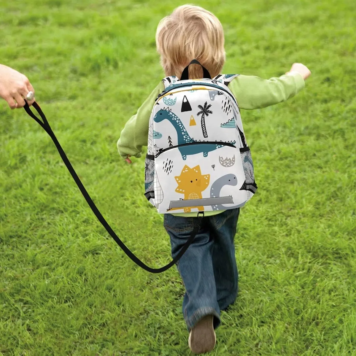 Cute Dino Animal Toddler Backpack for Boys Girls Preschool Bag with Safety Leash