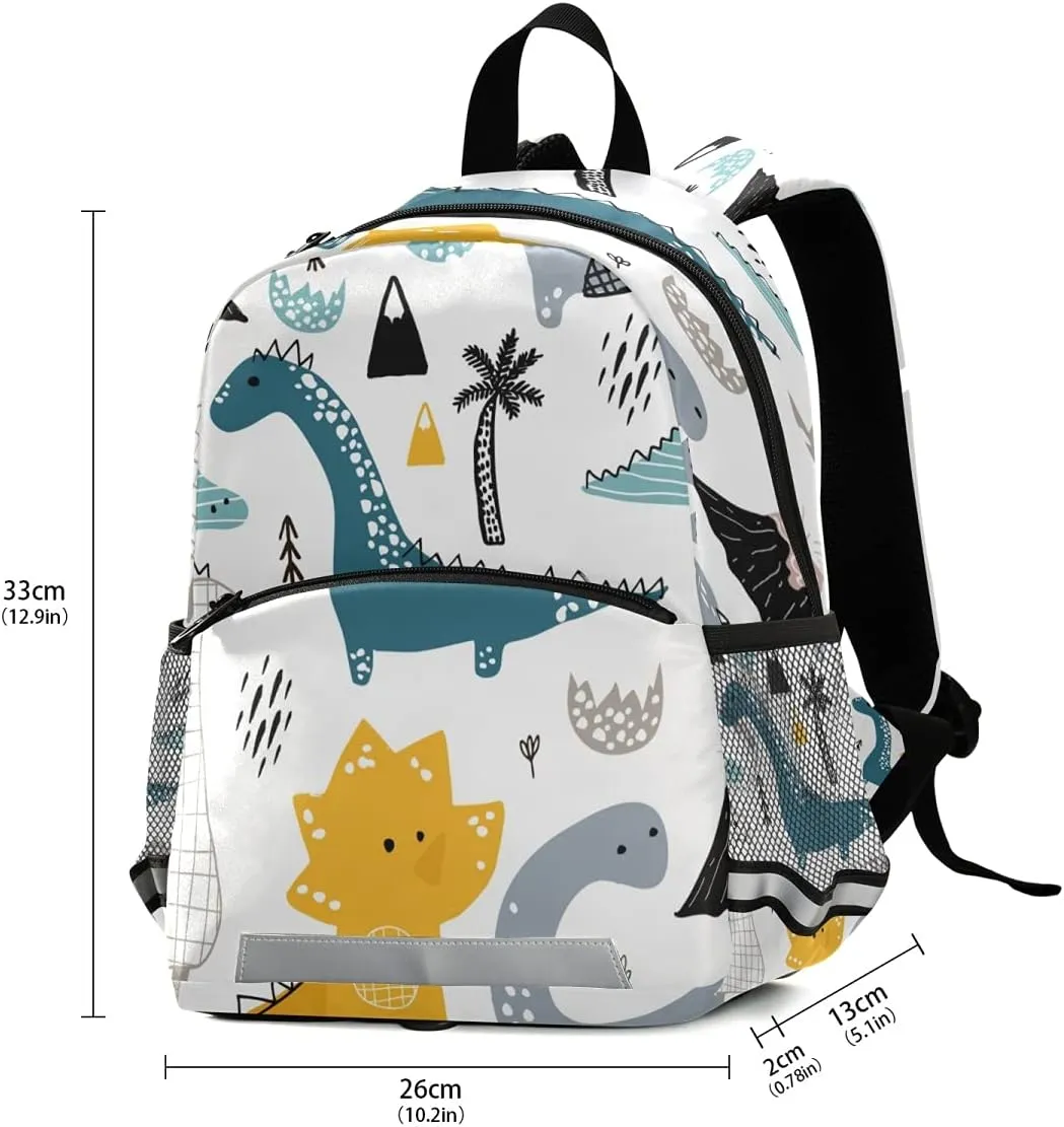 Cute Dino Animal Toddler Backpack for Boys Girls Preschool Bag with Safety Leash