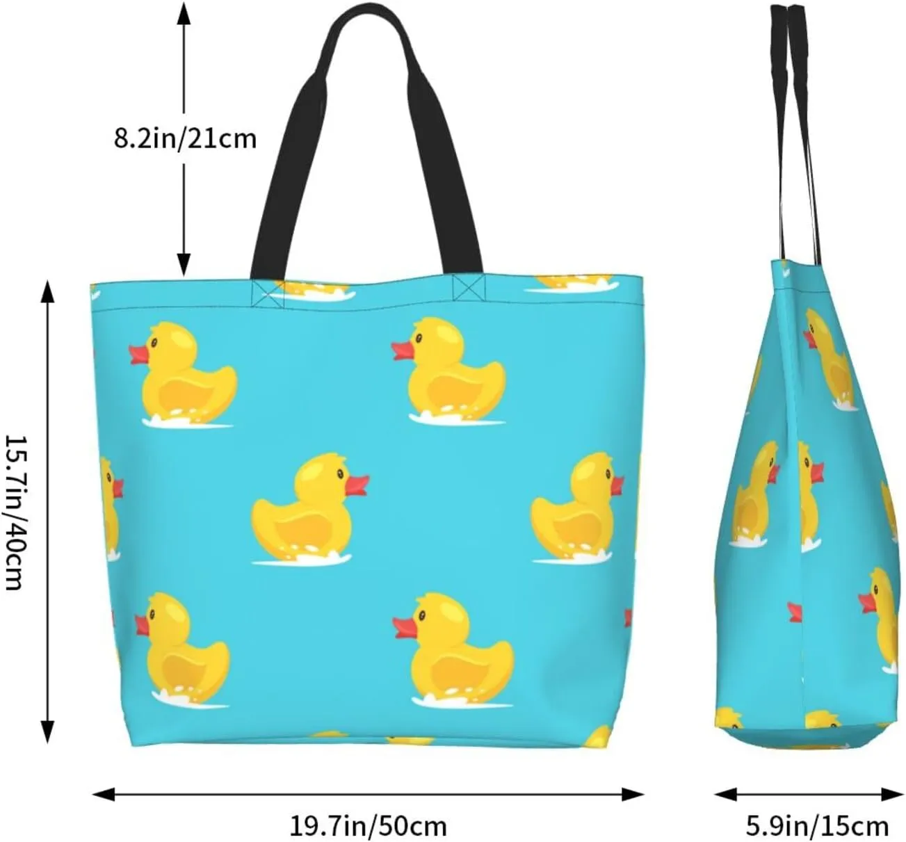 Cute Duck Grocery Bag Duck Shopping Bag Duck Handbag Bags Cute Tote Bag Animal Bag for Outdoor