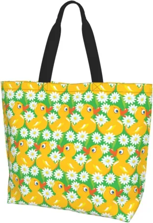 Cute Duck Grocery Bag Duck Shopping Bag Duck Handbag Bags Cute Tote Bag Animal Bag for Outdoor