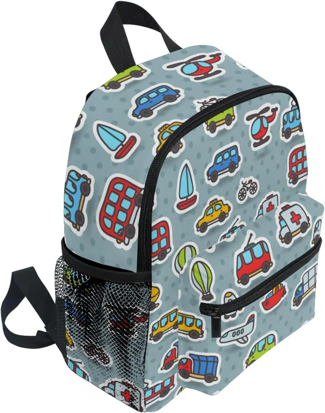 Cute Kids Back Pack Cartoon Cars Transport Pattern Todder Backpack Lightweight Preschool Kindergarten Book Bag Practical and Durable Daycare Bag for Travel,Toys