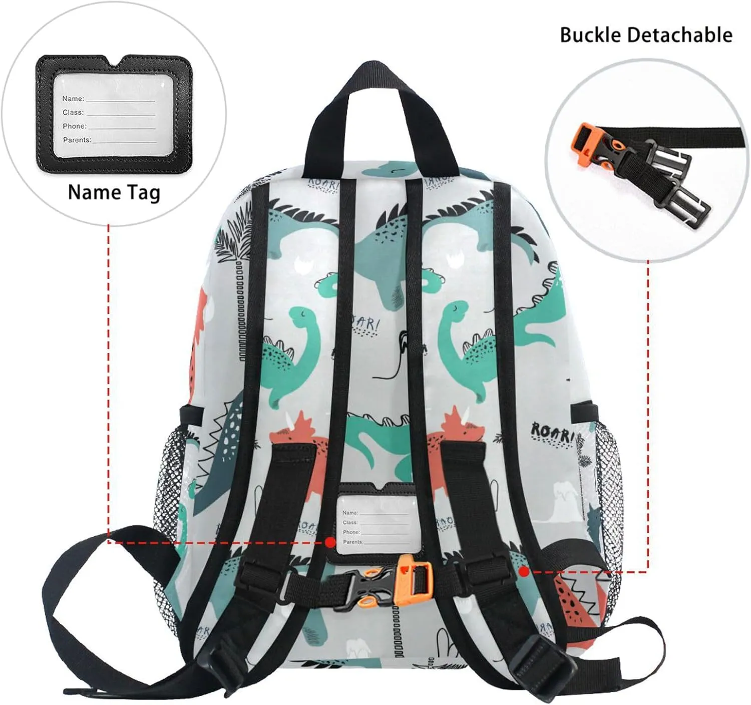 Cute Kids Back Pack Dinosaur Todder Backpack Lightweight Preschool Kindergarten Book Bag Practical and Durable Daycare Bag for Travel,Toys
