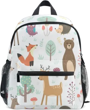 Cute Kids Back Pack Fox And Bear Todder Backpack Lightweight Preschool Kindergarten Book Bag Practical and Durable Daycare Bag for Travel,Toys