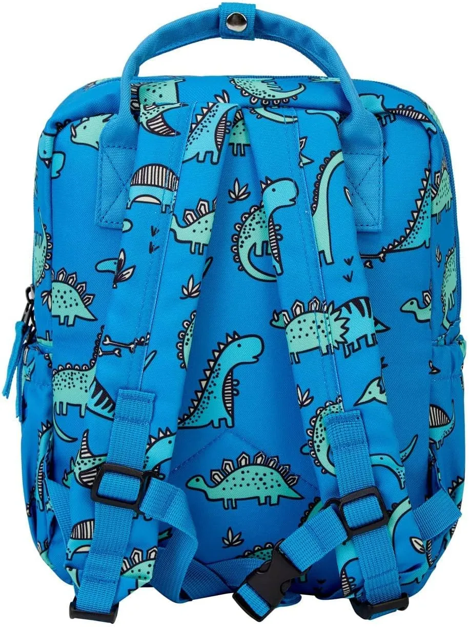 Cute Preschool Backpack Toddler School Book Bag for Girls Boys Kids Kindergarten Nursery Travel Bag with Chest Strap(12inch, Blue Dinosaur)