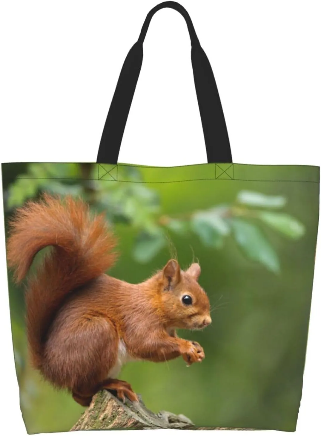 Cute Squirrel Grocery Bag Cute Shoulder Bag Handbag Shopping Squirrel Grocery Bags Tote Bag Canvas Bag