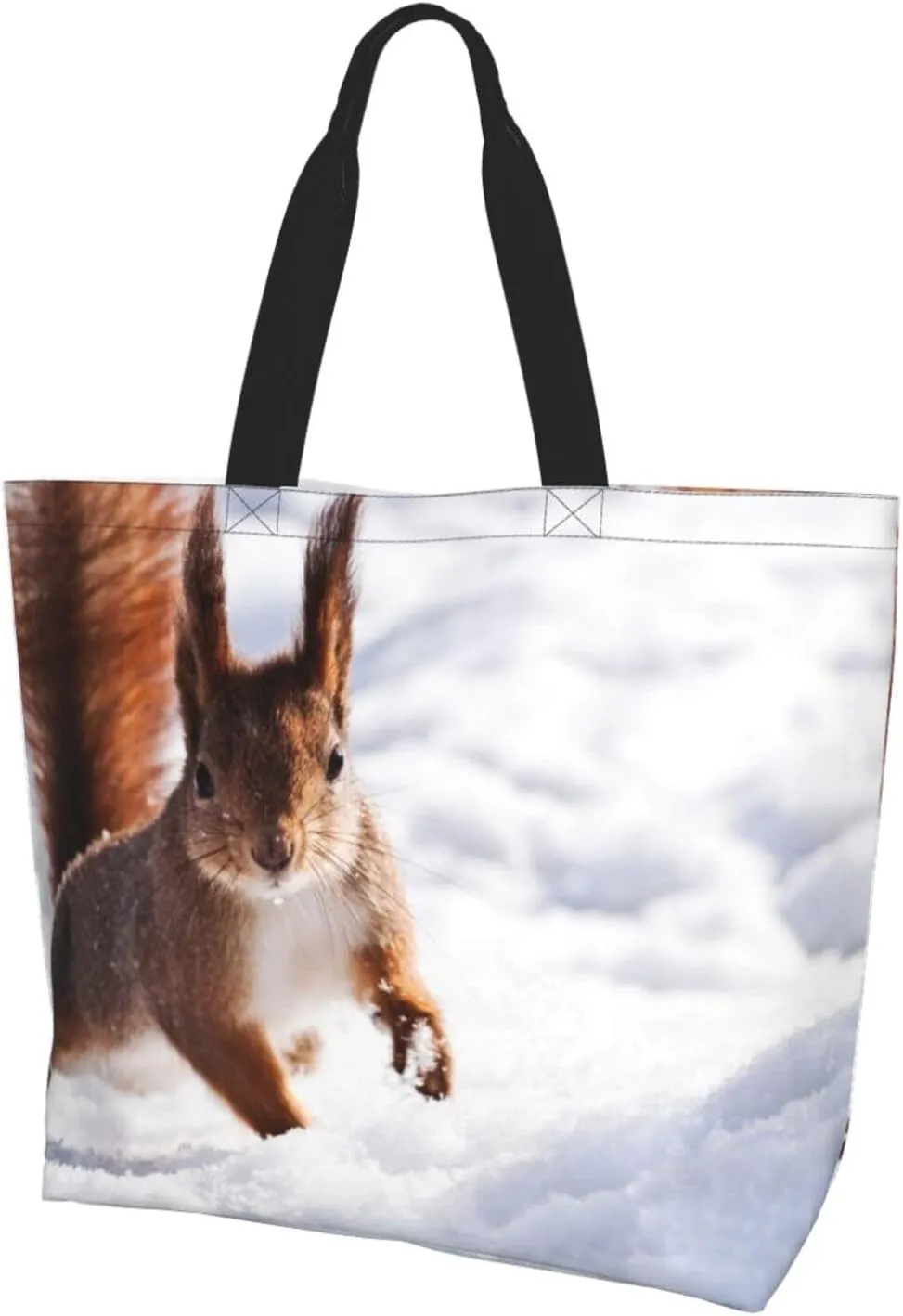 Cute Squirrel Grocery Bag Cute Shoulder Bag Handbag Shopping Squirrel Grocery Bags Tote Bag Canvas Bag