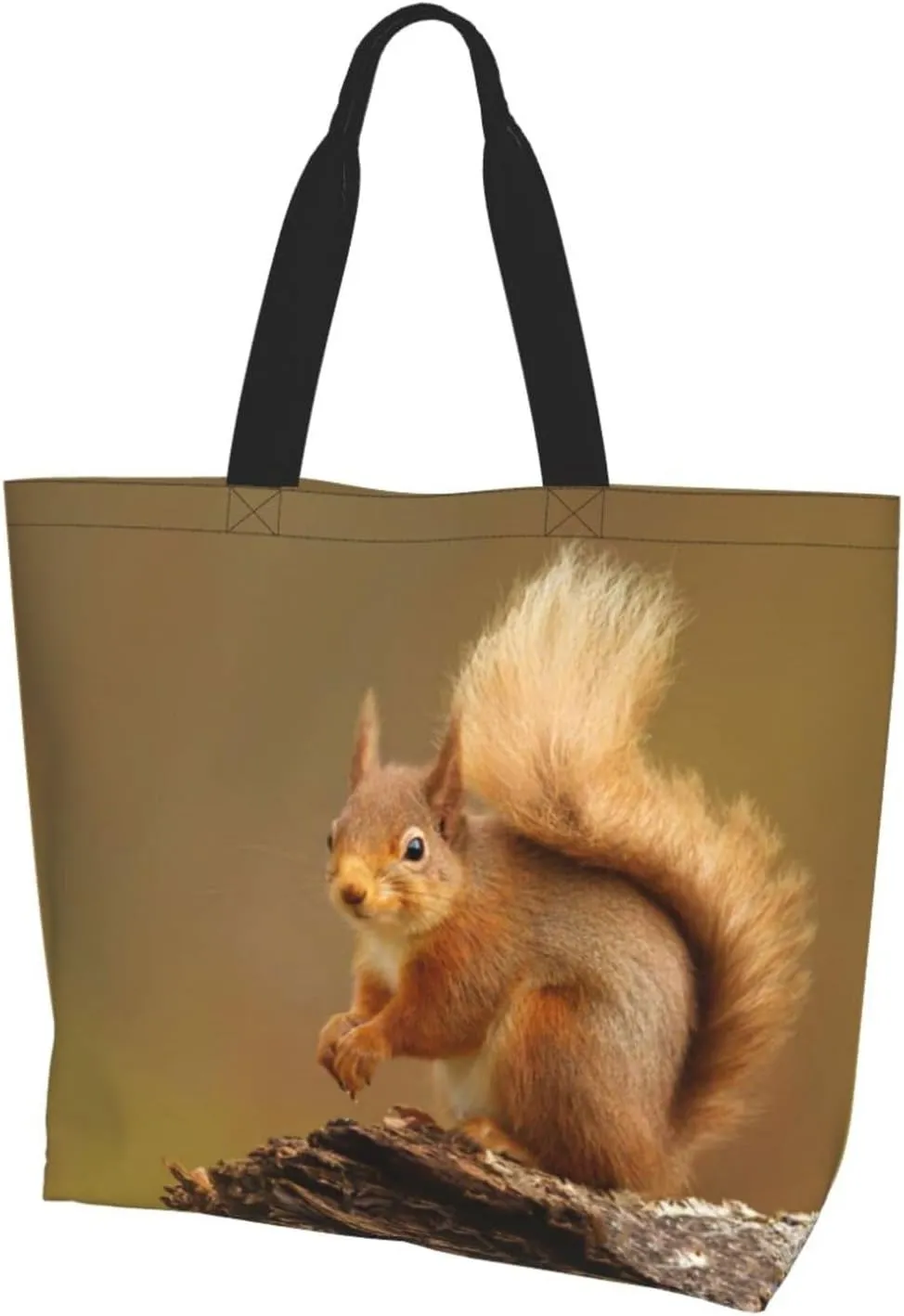 Cute Squirrel Grocery Bag Cute Shoulder Bag Handbag Shopping Squirrel Grocery Bags Tote Bag Canvas Bag