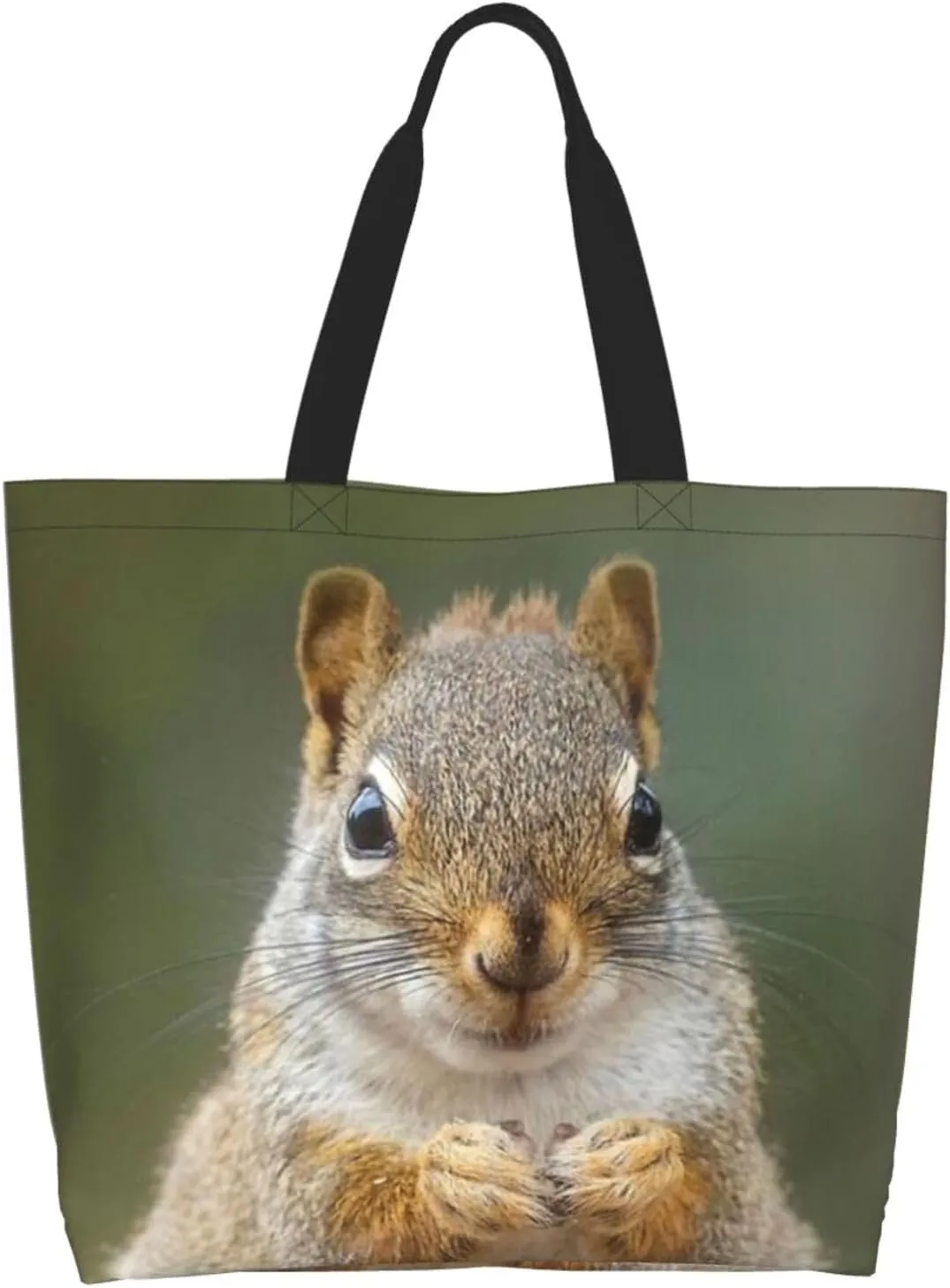 Cute Squirrel Grocery Bag Cute Shoulder Bag Handbag Shopping Squirrel Grocery Bags Tote Bag Canvas Bag