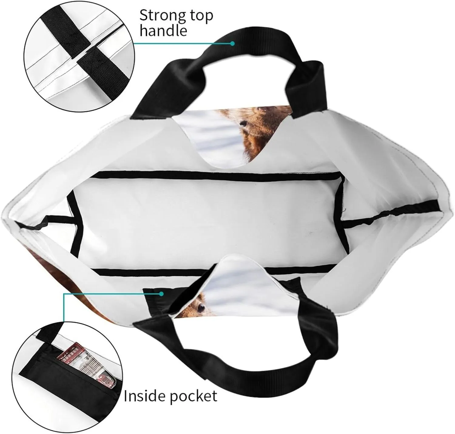 Cute Squirrel Grocery Bag Cute Shoulder Bag Handbag Shopping Squirrel Grocery Bags Tote Bag Canvas Bag