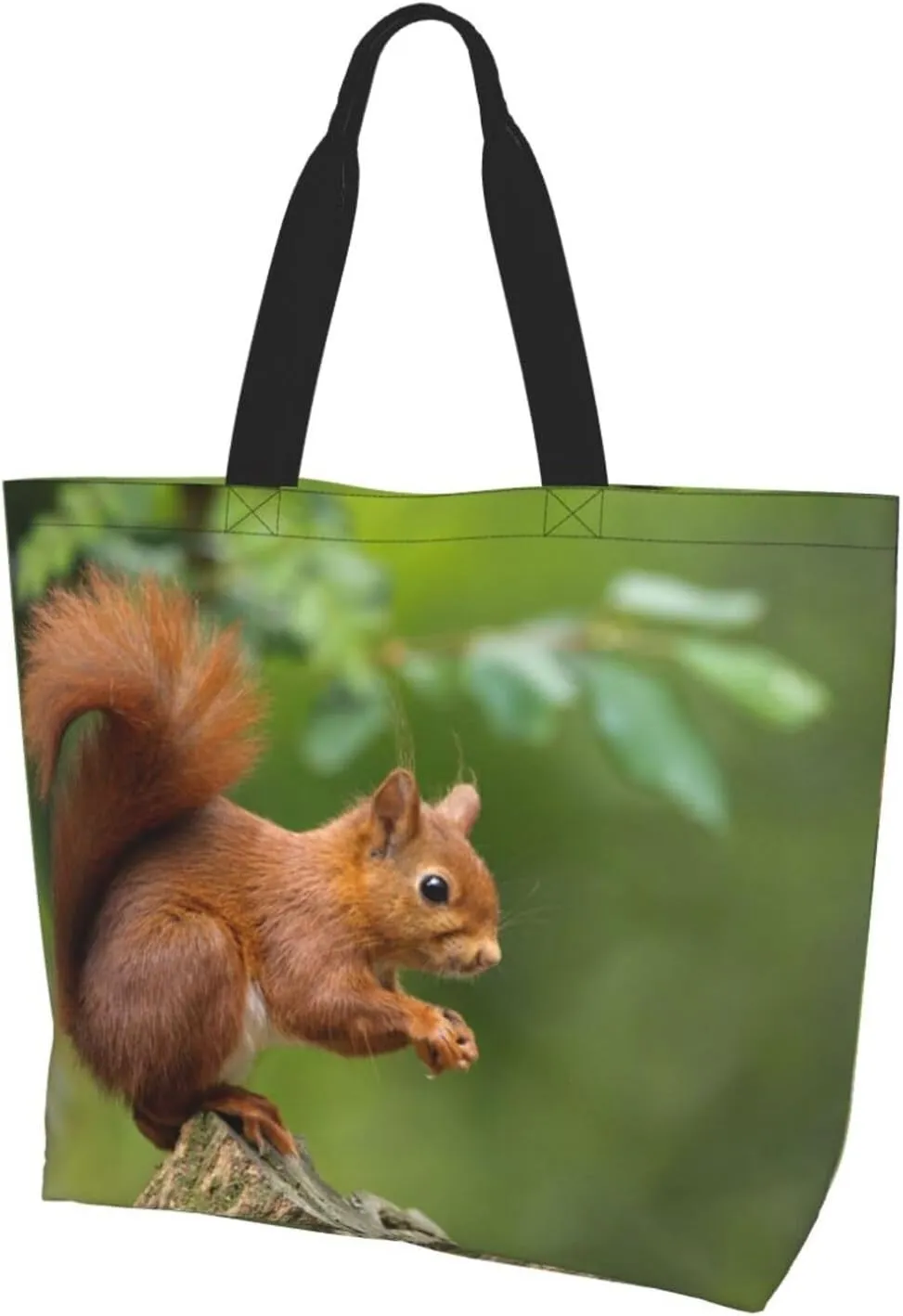 Cute Squirrel Grocery Bag Cute Shoulder Bag Handbag Shopping Squirrel Grocery Bags Tote Bag Canvas Bag