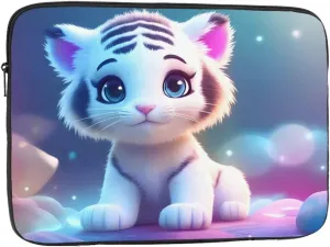 Cute Tiger Pattern Shockproof Portable Laptop 15 inch Sleeve Bag for Men and Women - Ideal for Business Travel, School, and Daily Use