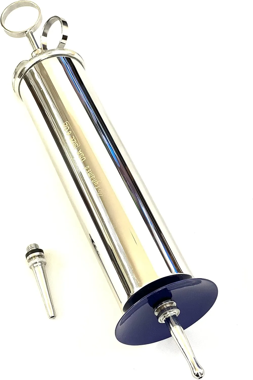 CynaMed -Premium Ear Wax Removal Syringe 8 OZ,6 OZ,4OZ,3 OZ - Brass with Chrome Finish Ideal for Household, EMT, Firefighter, Police, Medical Student, School and Hobby (8 OZ)