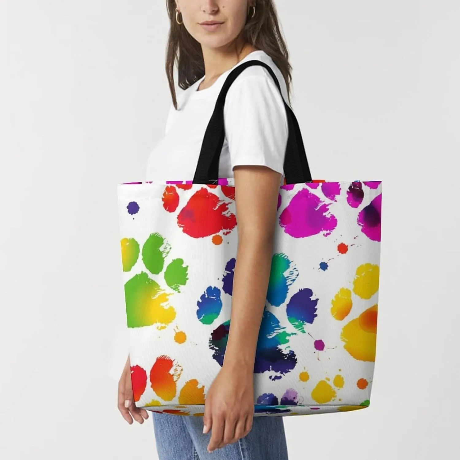Dachshund Dog Tote Bag for Women Reusable Grocery Shoulder Bags Shopping Bag for Travel, Groceries