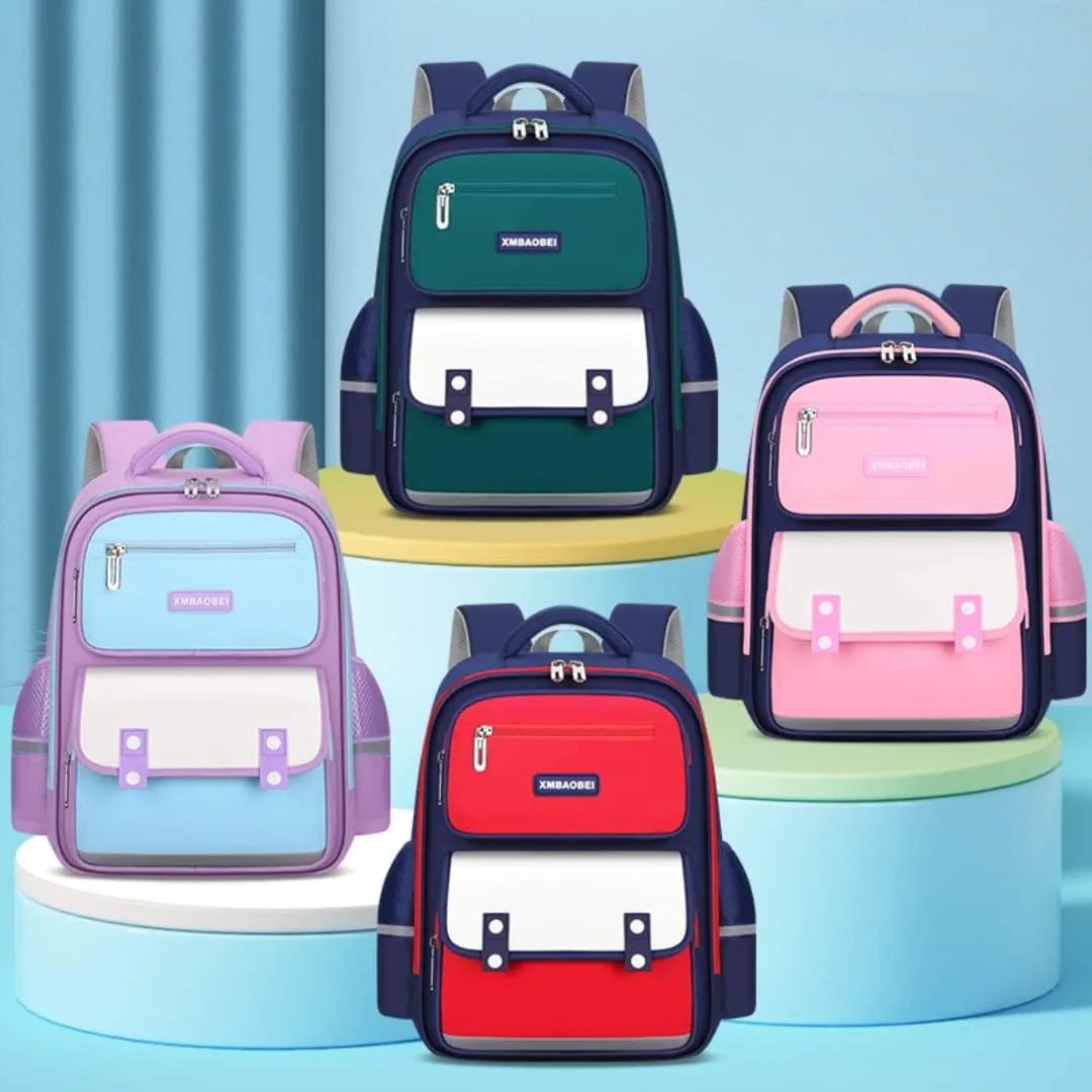 damdos Toddler Backpack for School Boys Girls Backpack, Kindergarten Elementary School Backpack,British England Stye Backpack School Book Bag Birthday Gifts(PINK BLUE,Large)