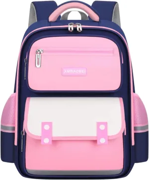 damdos Toddler Backpack for School Boys Girls Backpack, Kindergarten Elementary School Backpack,British England Stye Backpack School Book Bag Birthday Gifts(PINK BLUE,Large)