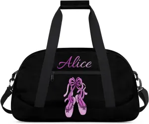 Dance Duffle-Bag for Teens Girls,Custom Ballet-Bag for Dancer,Carry-on Lightweight for Travel-Duffle,Overnight,Workout Ballet Shoes Purple