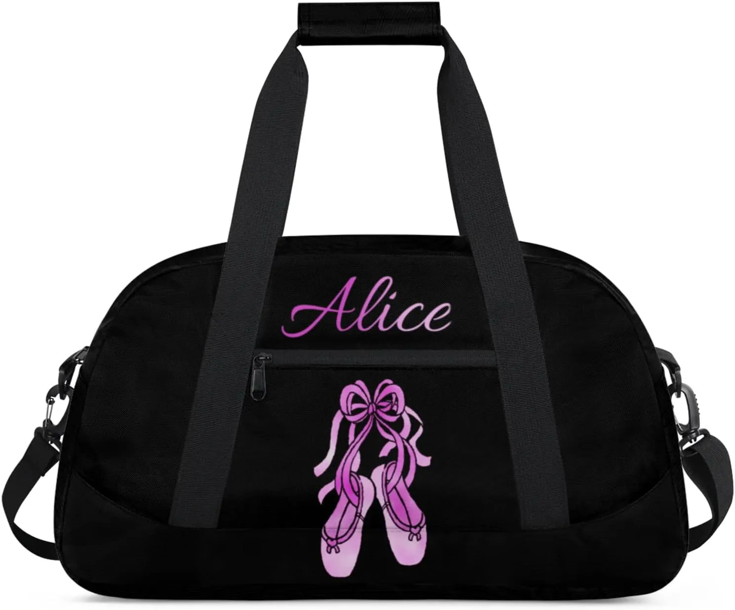 Dance Duffle-Bag for Teens Girls,Custom Ballet-Bag for Dancer,Carry-on Lightweight for Travel-Duffle,Overnight,Workout Ballet Shoes Purple