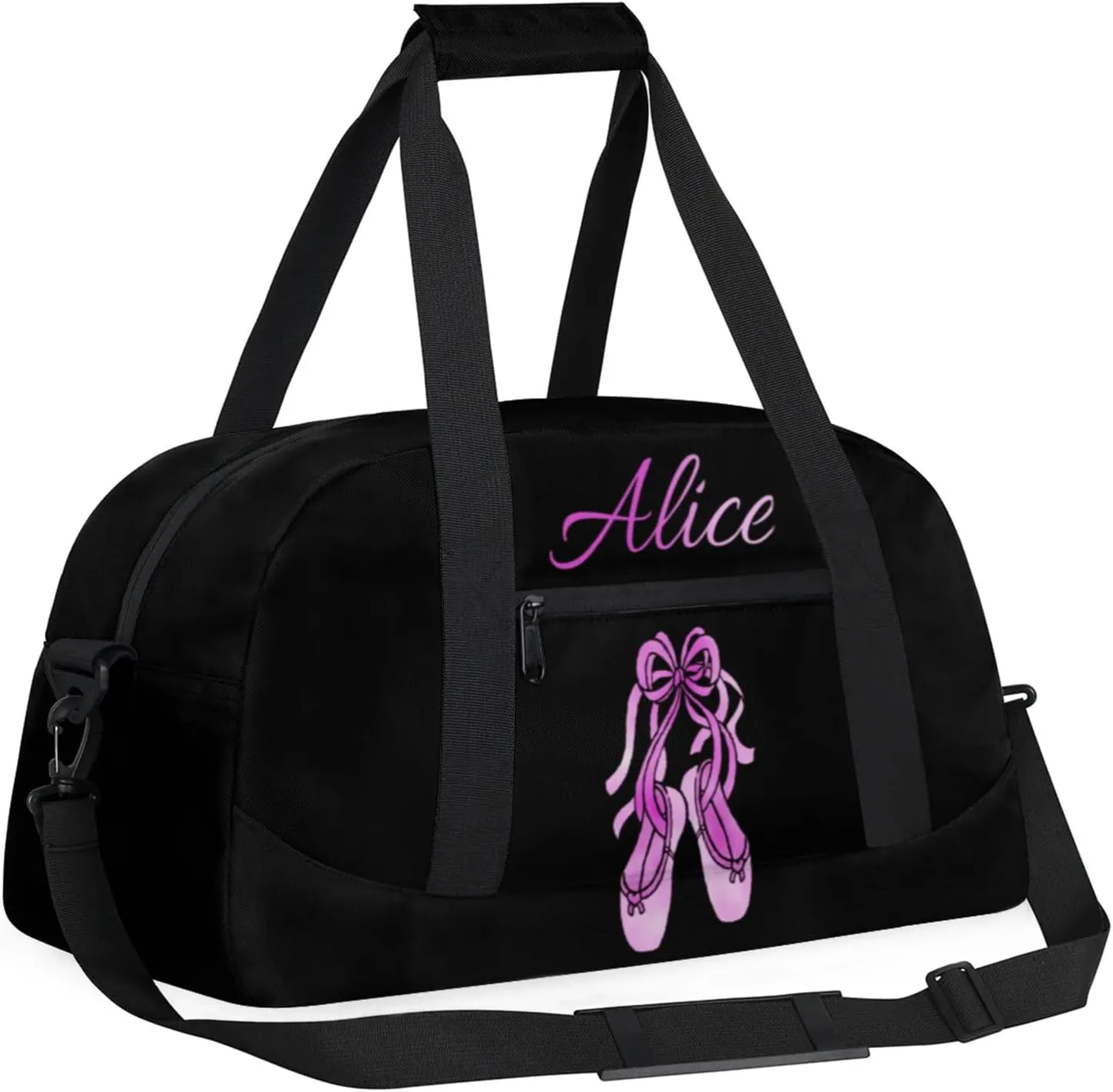 Dance Duffle-Bag for Teens Girls,Custom Ballet-Bag for Dancer,Carry-on Lightweight for Travel-Duffle,Overnight,Workout Ballet Shoes Purple