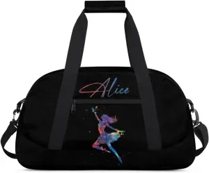 Dance Duffle-Bag for Teens Girls,Custom Ballet-Bag for Dancer,Carry-on Lightweight for Travel-Duffle,Overnight,Workout Dance Colorful