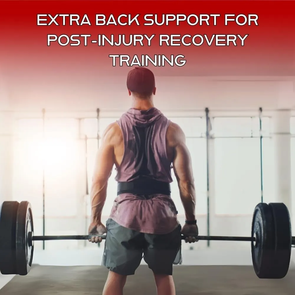 Dark Iron Fitness Self-Locking Weight Lifting Belt for Powerlifting, Squats, Premium Gym Core & Back Support, Weightlifting Training Equipment