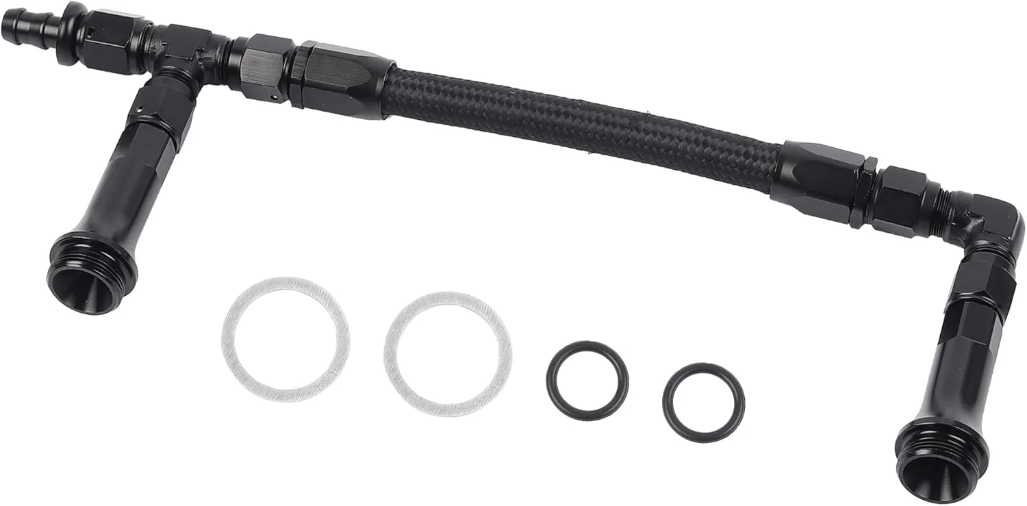 Dasbecan AN6 Dual Feed Carb Braided Nylon Fuel Line Double Pump Compatible With 4150 Based Carburetor