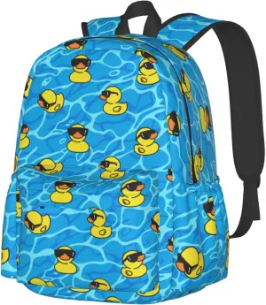 DEKIFNHG Yellow Duck Backpack Casual Sports Bookbag School Laptop Backpack for Students Boys Girls